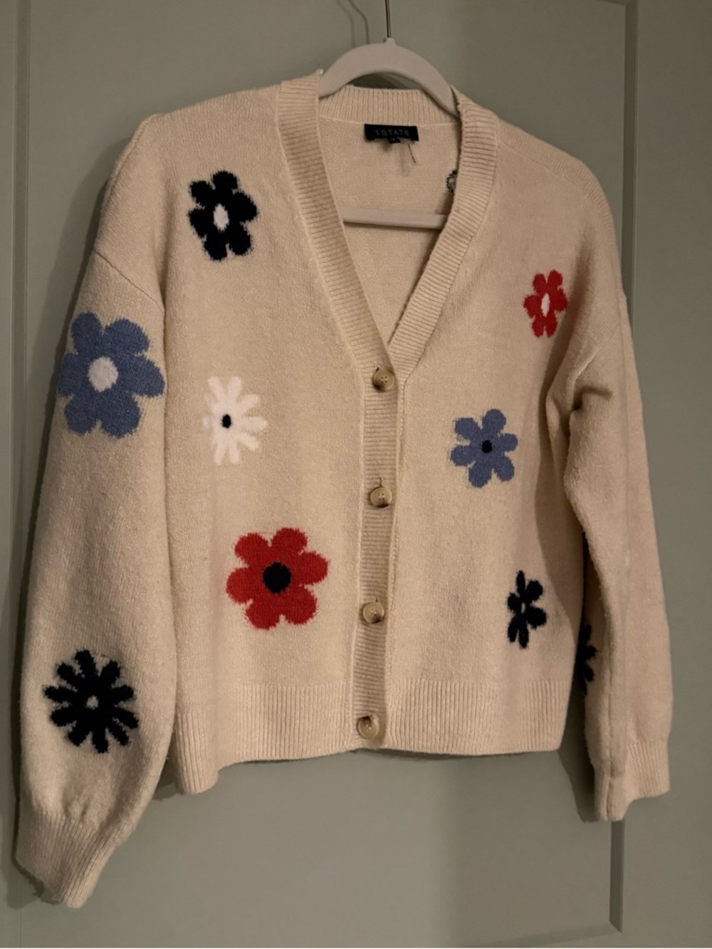 Floral Button-Front Cardigan